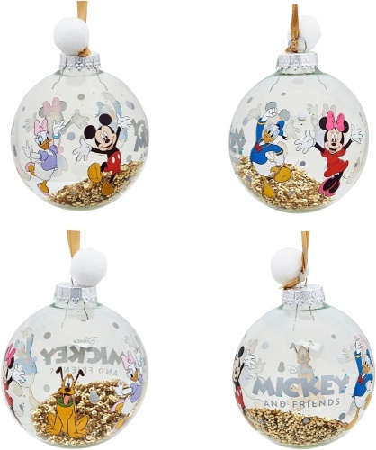 Disney - Set Of 7 Christmas Tree Baubles - Mickey & Friends